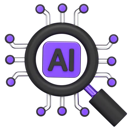 Ai Search  3D Icon