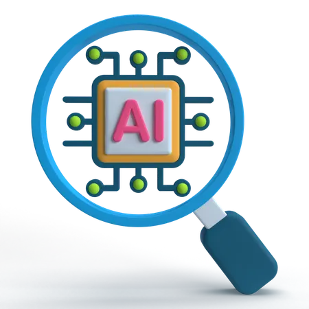 AI Search  3D Icon
