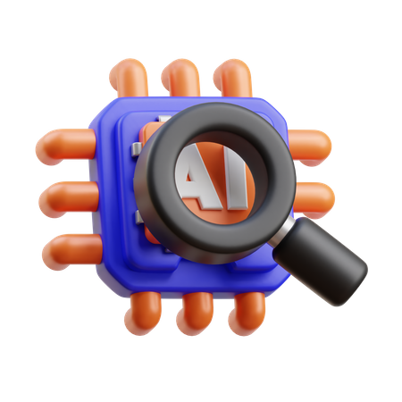 AI Search  3D Icon