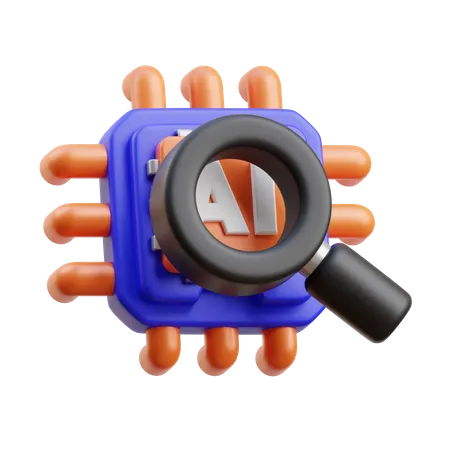 AI Search  3D Icon