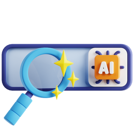 AI Search  3D Icon