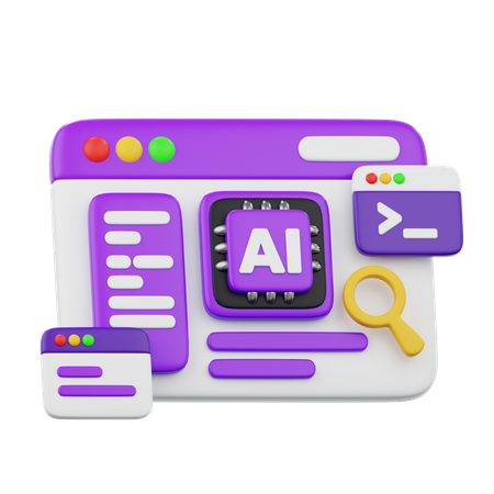 Ai Search  3D Icon