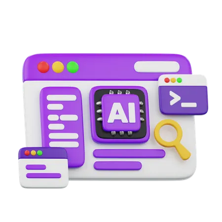 Ai Search  3D Icon