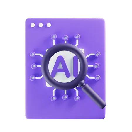 Ai Search  3D Icon