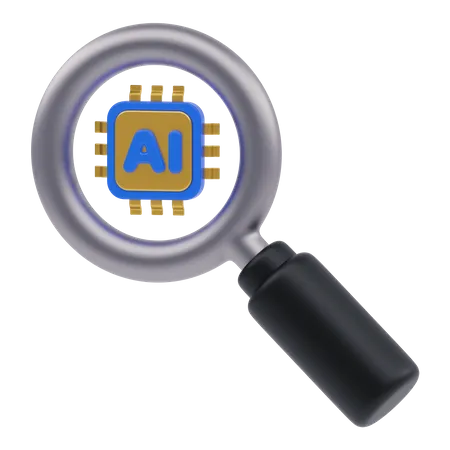 AI Search  3D Icon