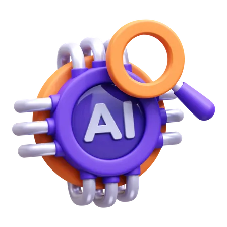 Ai Search 3 D Illustration Icon 3D Icon
