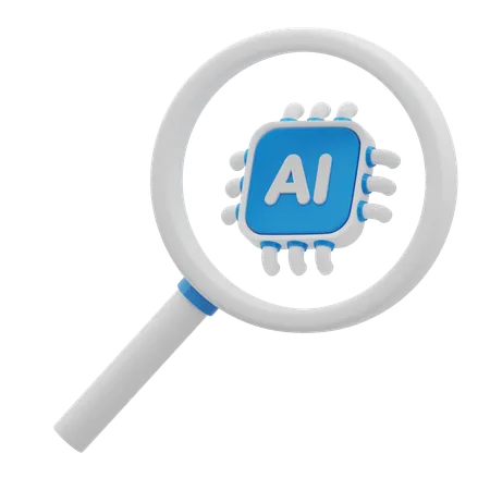 AI Search Engine  3D Icon