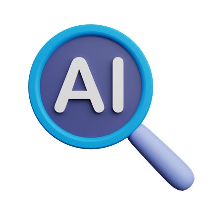 AI Search Engine  3D Icon