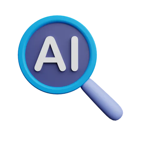 AI Search Engine  3D Icon