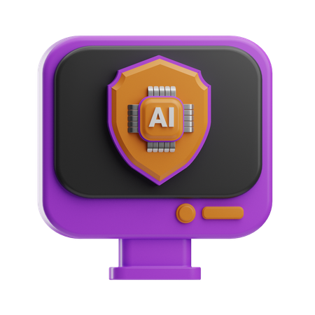 Sécurité IA  3D Icon