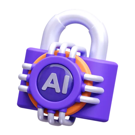 Sécurité IA  3D Icon