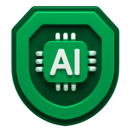 AI 보안  3D Icon