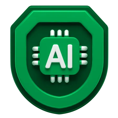 AI 보안  3D Icon