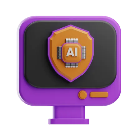 AIセキュリティ  3D Icon