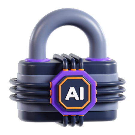 Ai Security  3D Icon