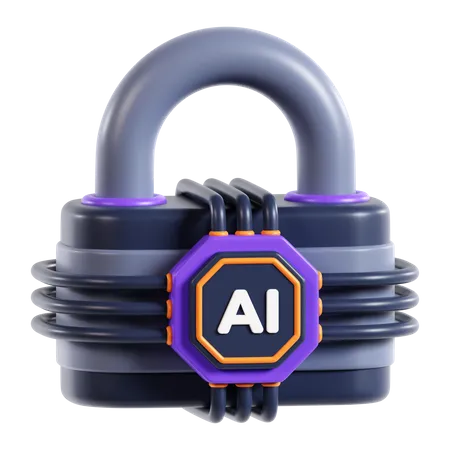 Ai Security  3D Icon