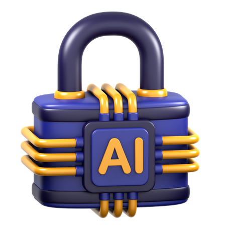 Ai Security  3D Icon