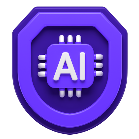 Ai Security  3D Icon