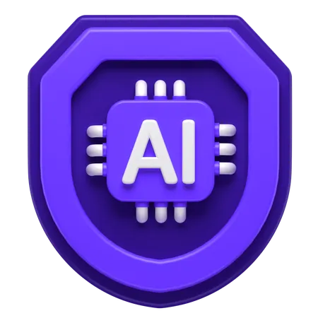 Ai Security  3D Icon