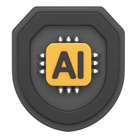 Ai Security  3D Icon