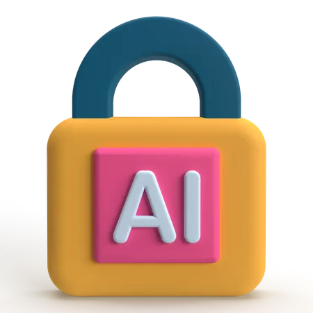 Ai Security  3D Icon