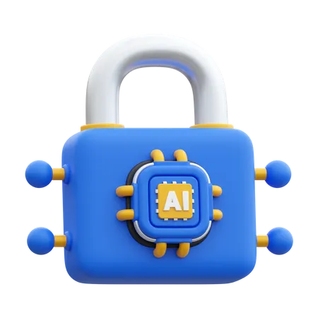 Ai Security  3D Icon