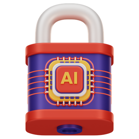 Ai Security  3D Icon