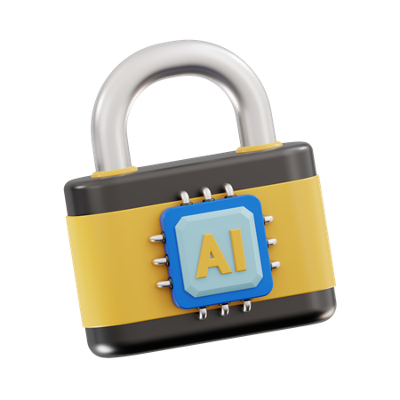 Ai Security  3D Icon