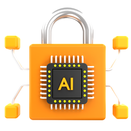 Ai Security  3D Icon