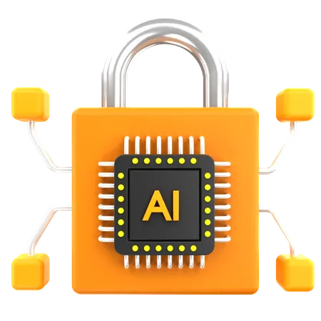 Ai Security  3D Icon