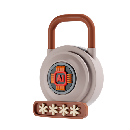 Ai Security  3D Icon