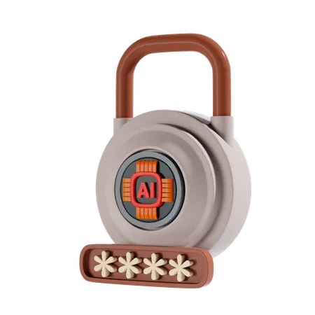 Ai Security  3D Icon