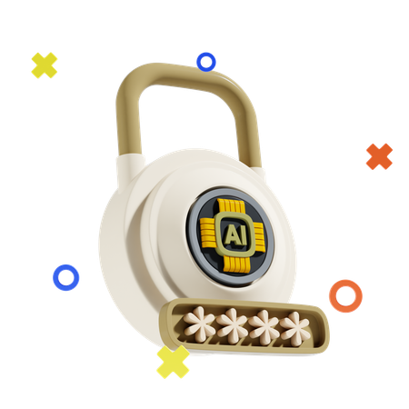 Ai Security  3D Icon