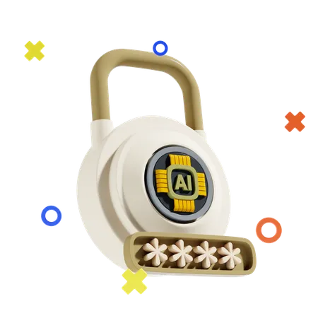 Ai Security  3D Icon