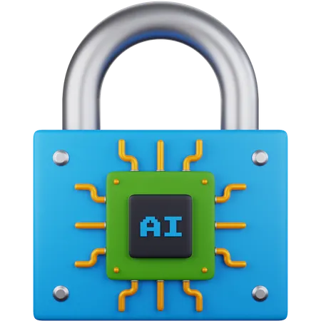Ai Security  3D Icon