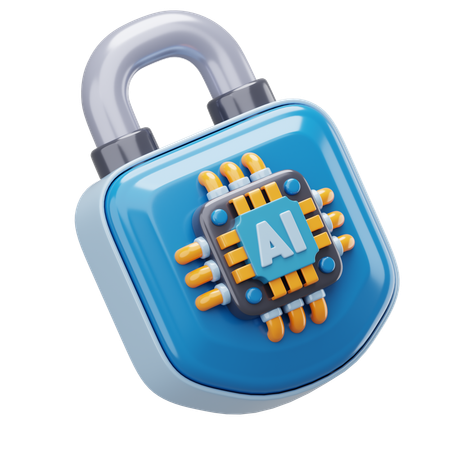 Ai Security  3D Icon