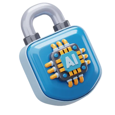 Ai Security  3D Icon