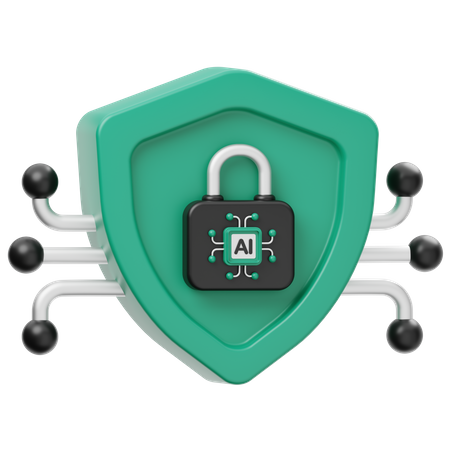 Ai Security  3D Icon