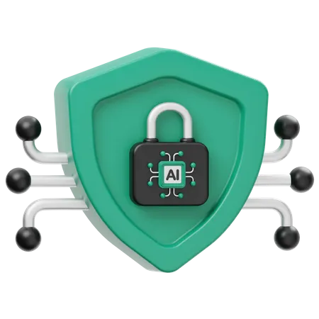 Ai Security  3D Icon