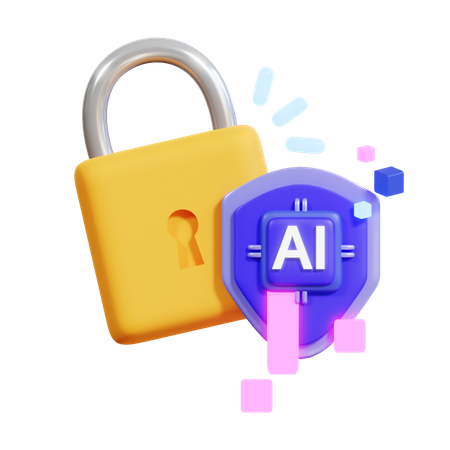 Ai Security  3D Icon