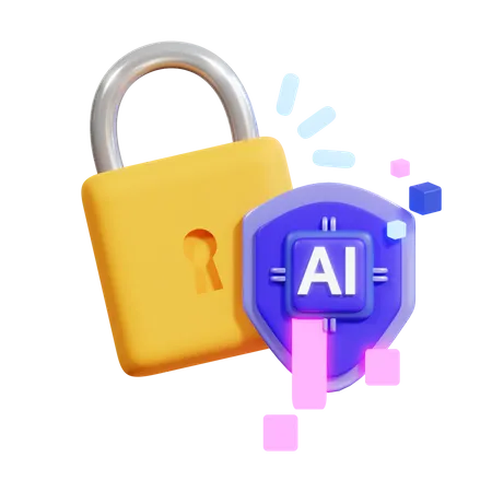 Ai Security  3D Icon