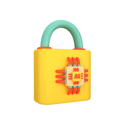 Ai Security  3D Icon