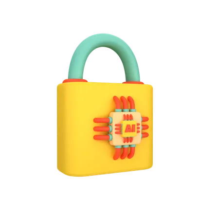 Ai Security  3D Icon