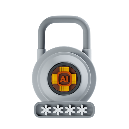 Ai Security  3D Icon