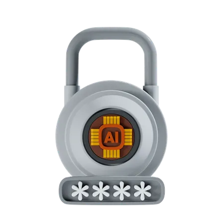 Ai Security  3D Icon