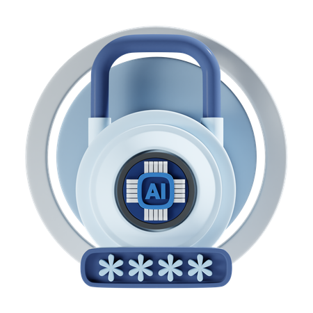 Ai Security  3D Icon