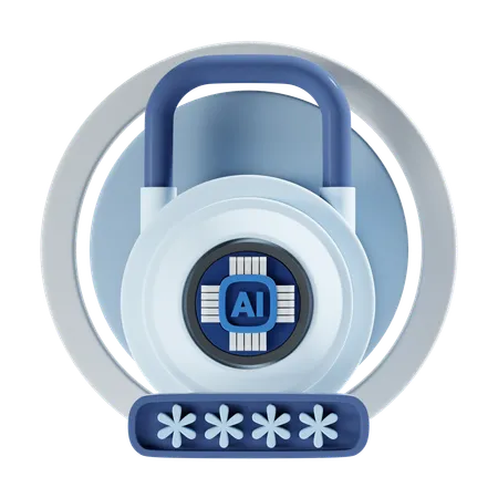 Ai Security  3D Icon