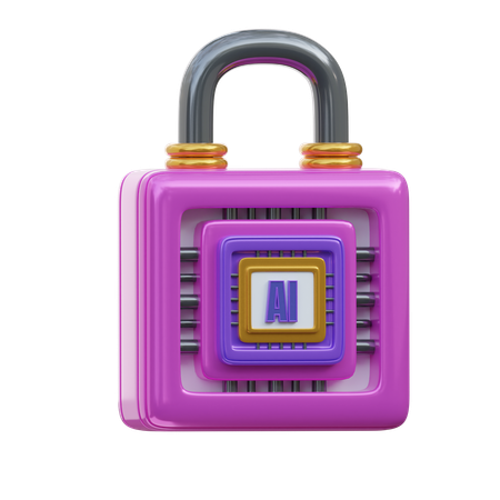 Ai Security  3D Icon