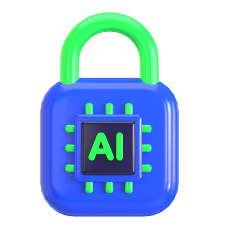 Ai Security  3D Icon