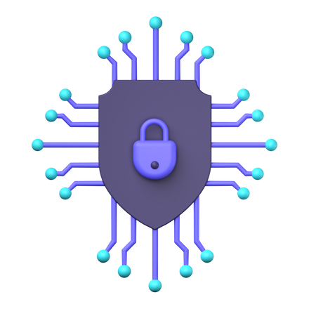 Ai Security  3D Icon